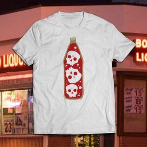 Goth Inspired 40oz Blood Death Skull Tee